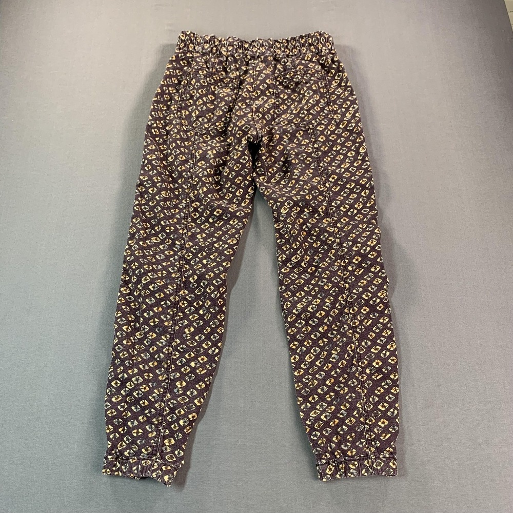 Anthropologie Pants Women XS Purple Lin Jogger Elastic Waist Cuffed Crop Geo AOP - Picture 14 of 15